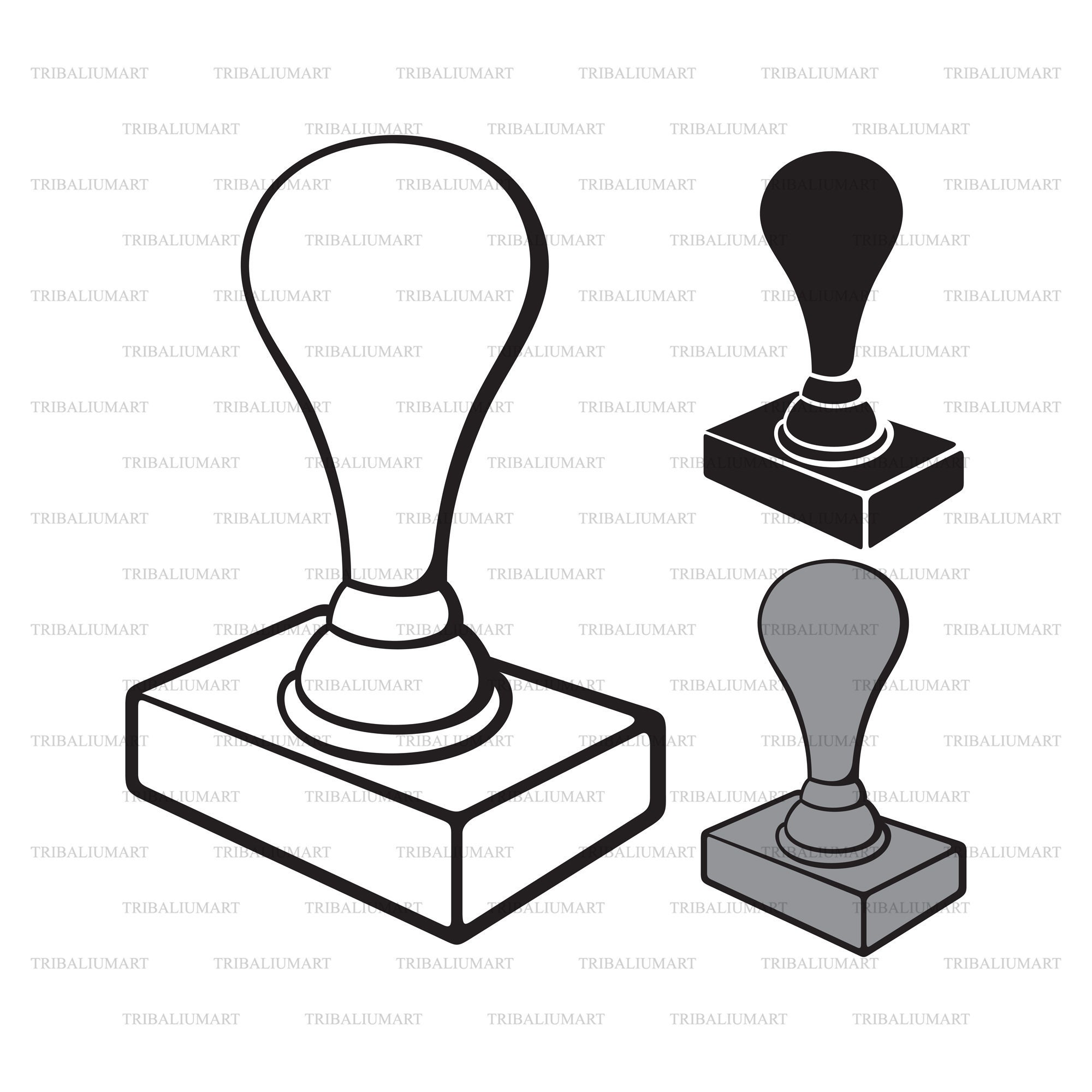 Rubber Stamp. Cut Files for Cricut. Clip Art Silhouettes eps - Etsy
