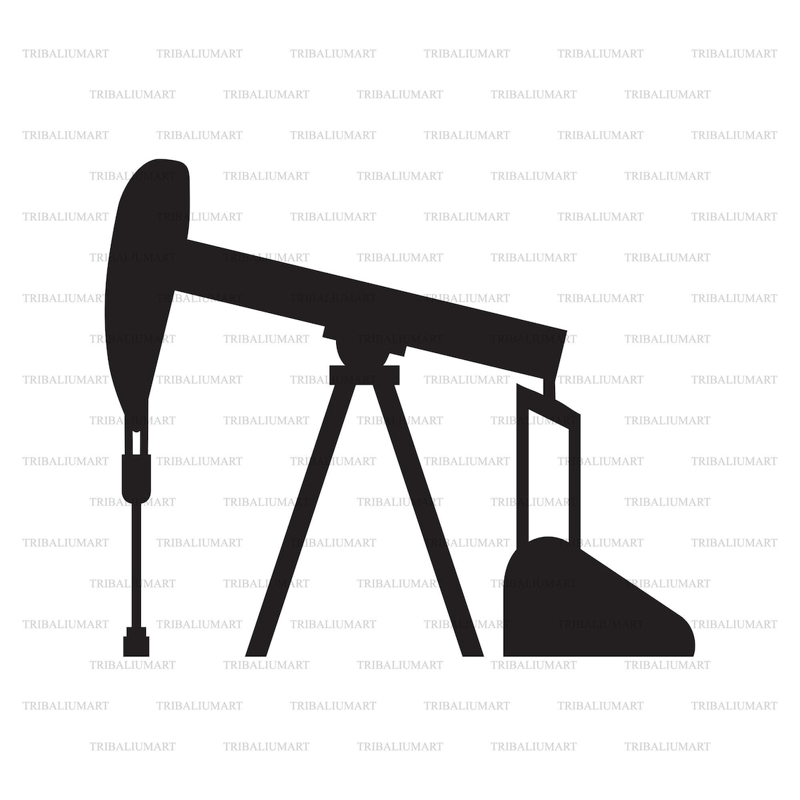 Oil Pump Jack. Cut Files for Cricut. Clip Art Silhouette eps Etsy