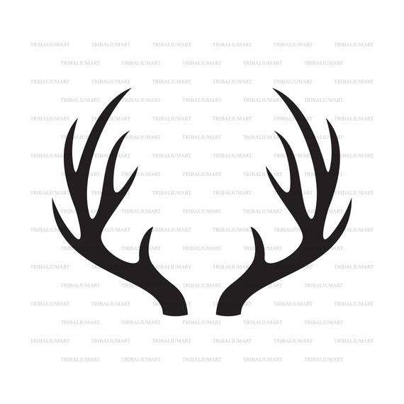 Download Deer Antlers Or Horns Cut Files For Cricut Clip Art Silhouettes Eps Svg Pdf Png Dxf
