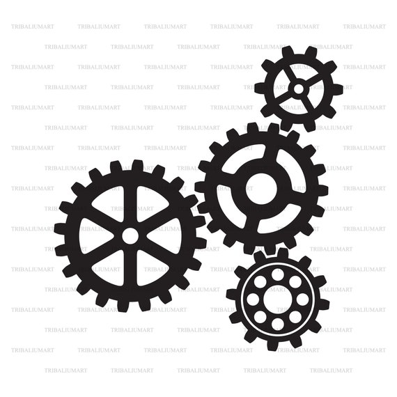 Growing Gears machine Cogs. Cut Files for Cricut. Clip Art Etsy UK