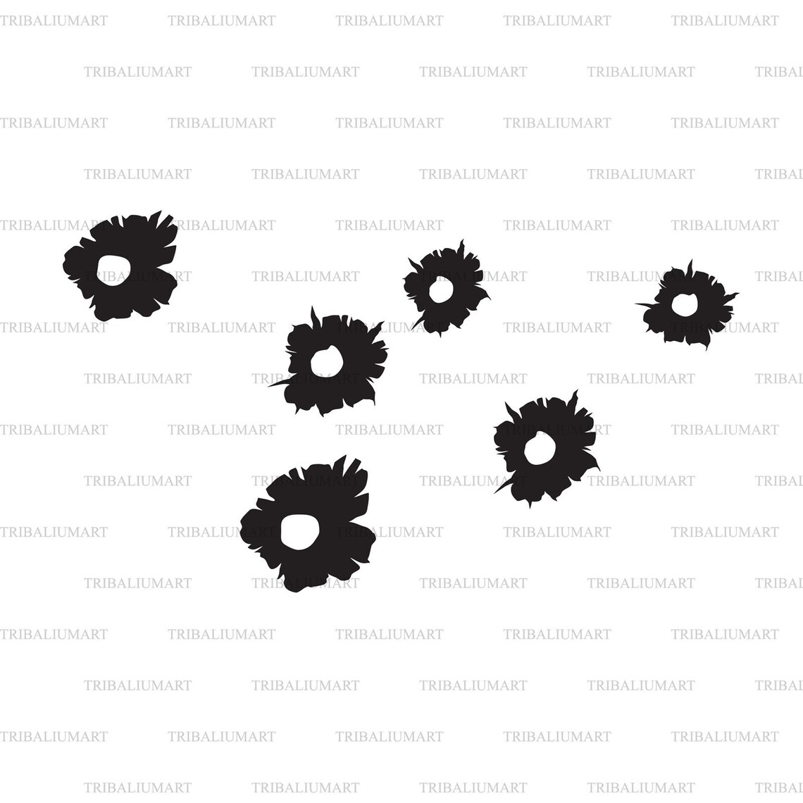 Bullet holes. Cut files for Cricut Clip Art silhouettes eps Etsy