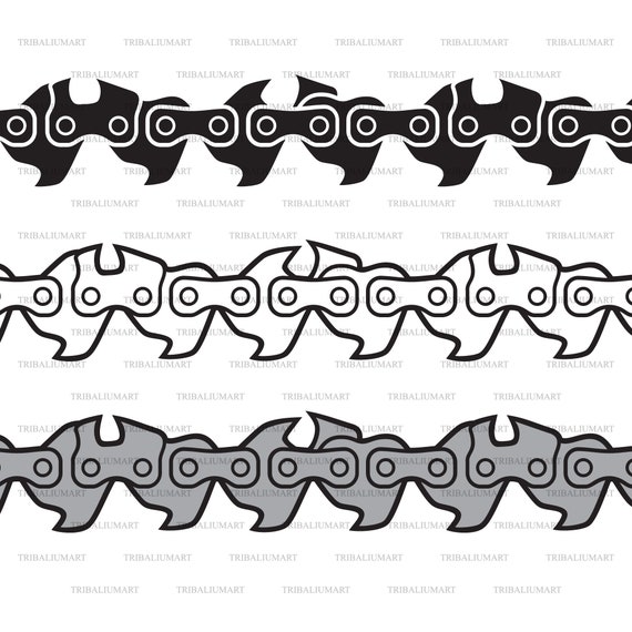 チェーンソーのチェーン。Cricut 用のカット ファイル。クリップ