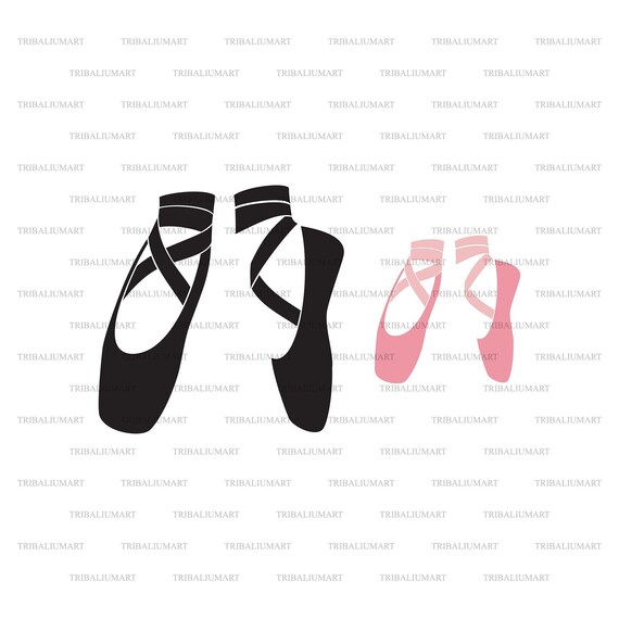 Ballet Shoes. Cut Files for Cricut. Clip Art Silhouette eps | Etsy