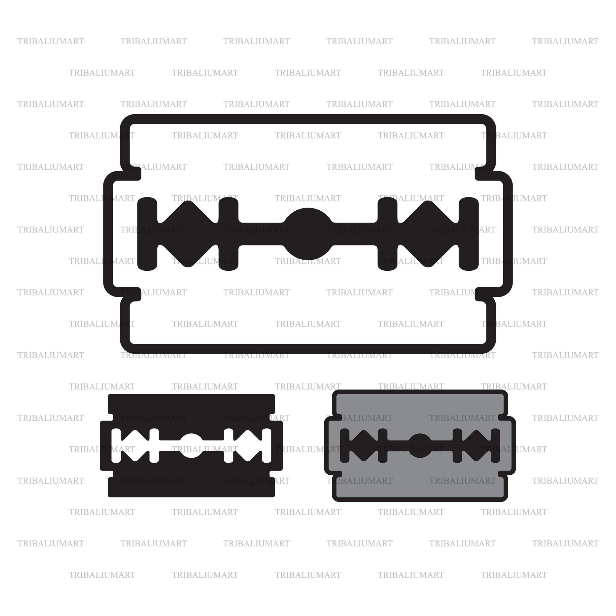 Gillette Razor Outline Traditional Razor Blade (gillette). Cut Files for Cricut. Clip Art ...