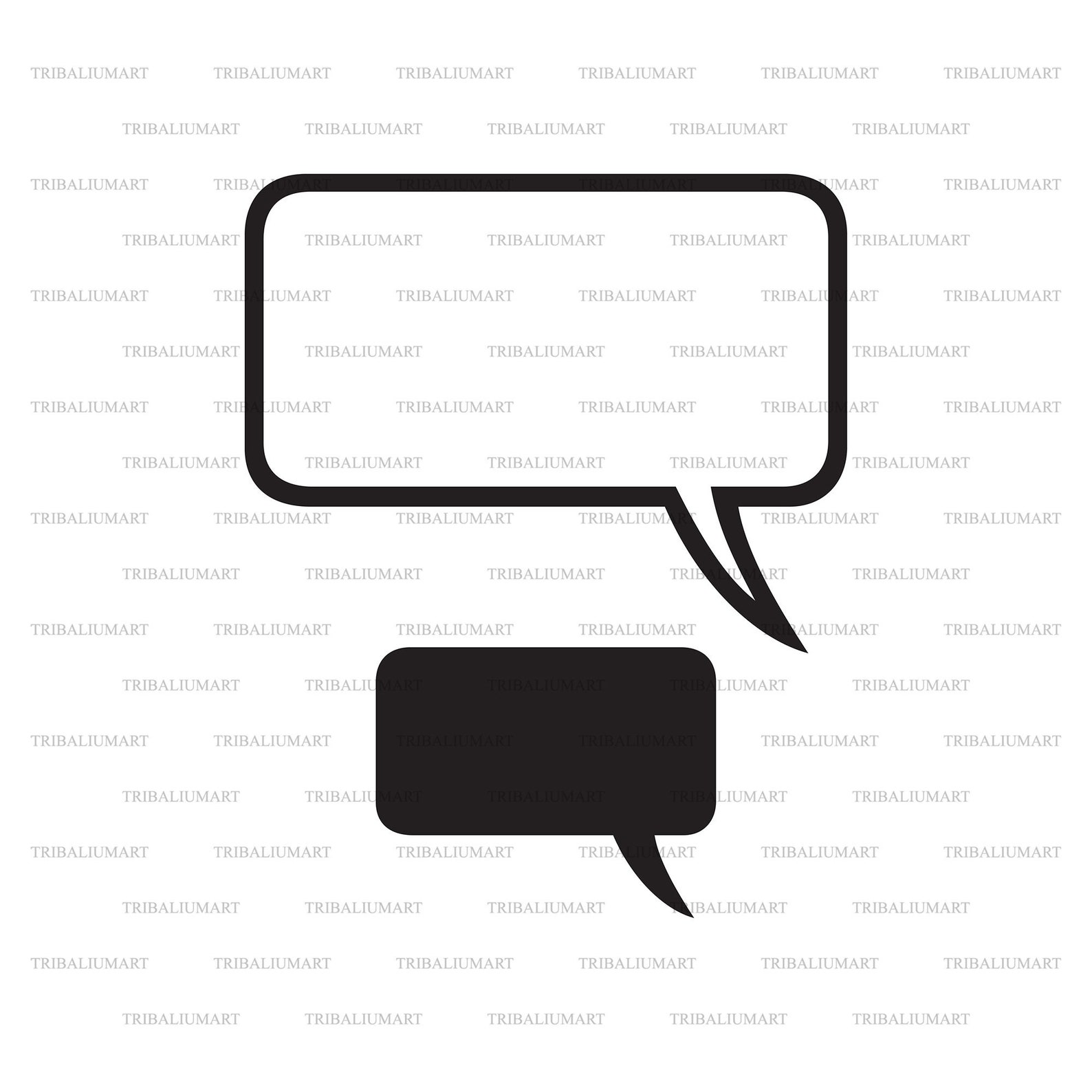 Comic Speech Bubble. Cut Files for Cricut. Clip Art Silhouette (eps ...