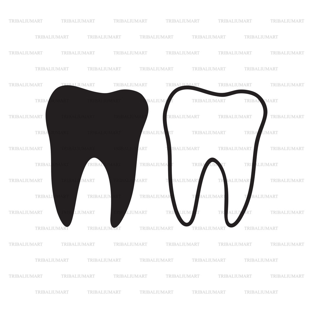 Tooth. Cut Files for Cricut. Clip Art Silhouettes eps Svg Etsy