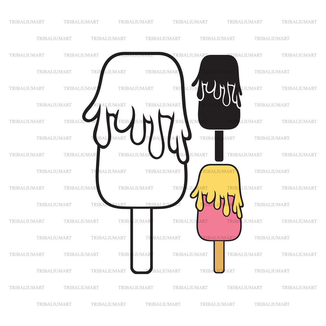 Ice Cream. Cut Files for Cricut. Clip Art Silhouette eps, Svg, Pdf, Png