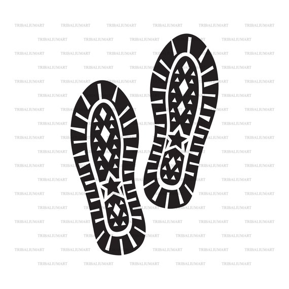 Shoe Print. Cut Files for Cricut. Clip Art Silhouettes eps | Etsy