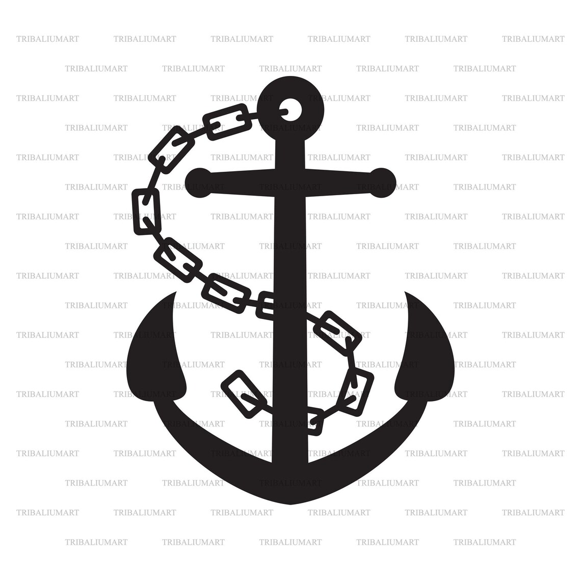 Anchor and Chain. Cut Files for Cricut. Clip Art Silhouettes - Etsy