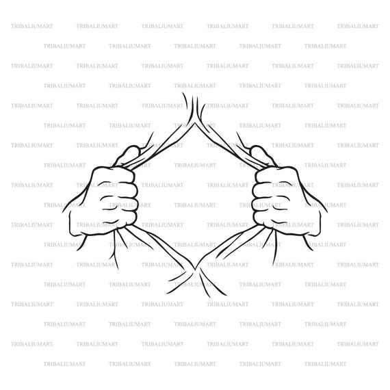 Tear Open Shirt Svg, Hands Rip Svg, Tear Away Png, Dxf, Eps