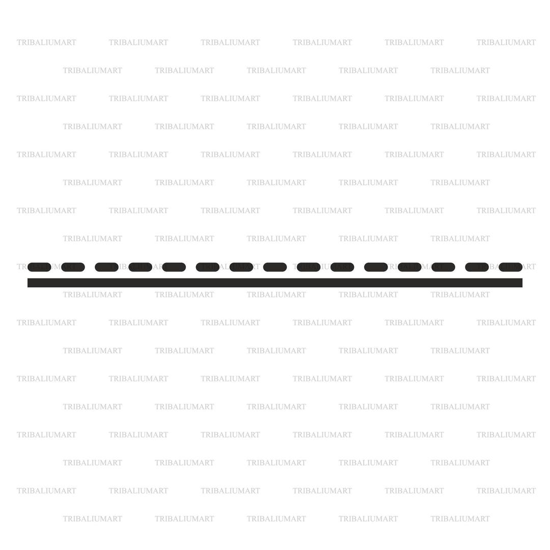 Double Line Divider SVG | Dashed Border Separator | Minimal Decorative ...
