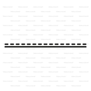 May include: A black dashed line above a solid black line, centred on a white background. The text "TRIBALIUMART" is repeated across the background in a light grey colour.