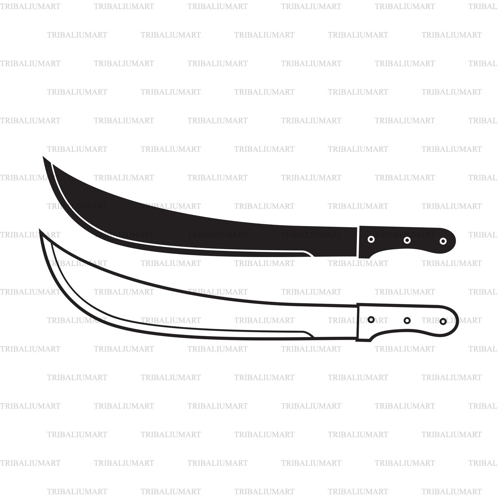 Machete. Cut Files for Cricut. Clip Art Silhouettes eps Svg Etsy