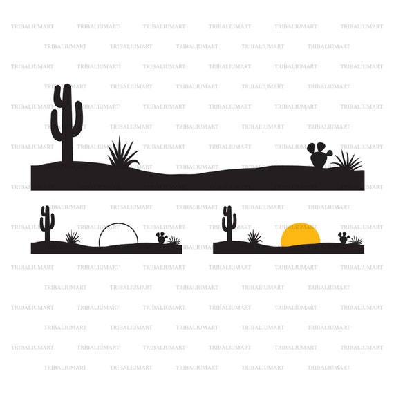 images Svg Png Desert Landscape Svg desert landscape with cactus and plants cut files for cricut etsy