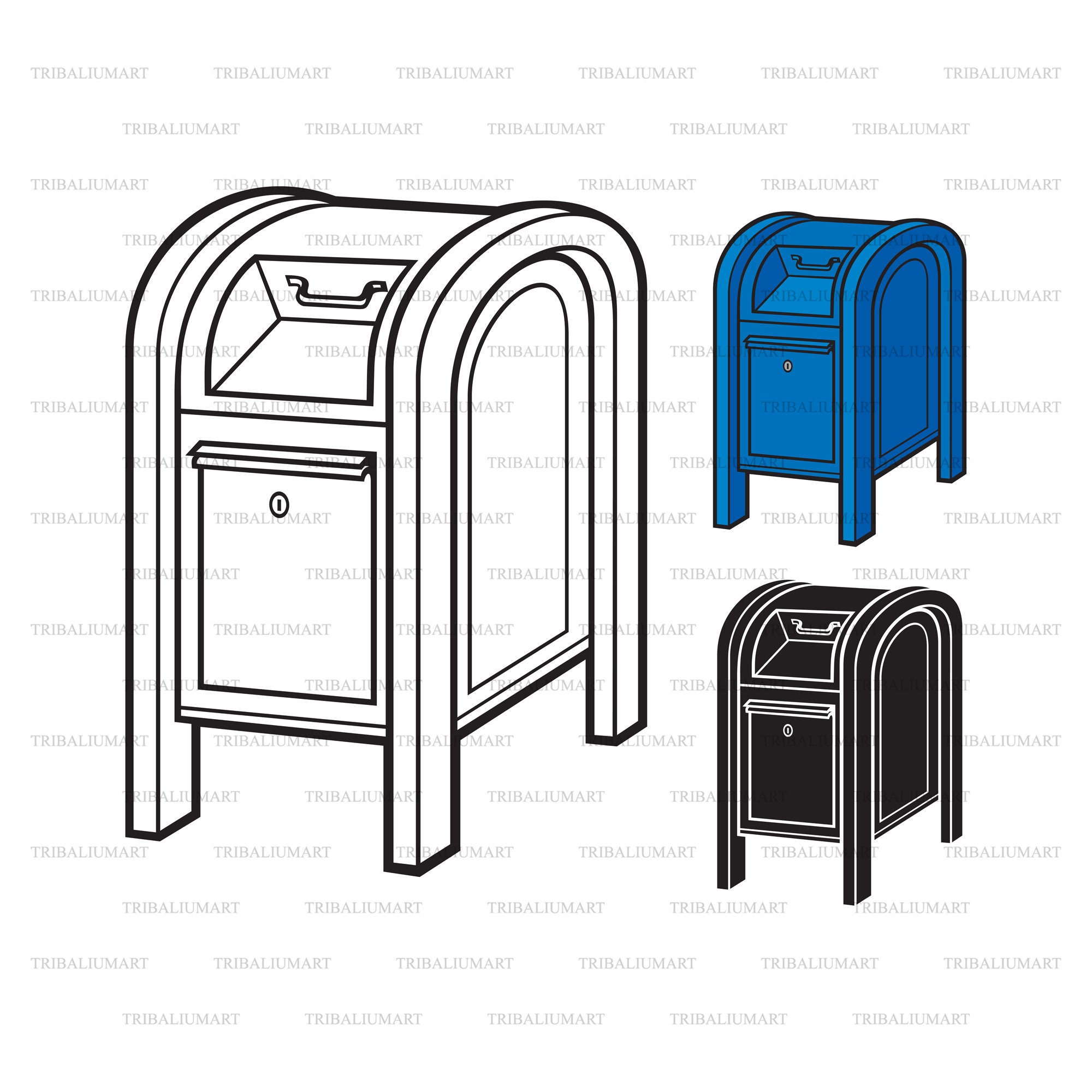 Mailbox postbox. Cut files for Cricut. Clip Art eps svg Etsy