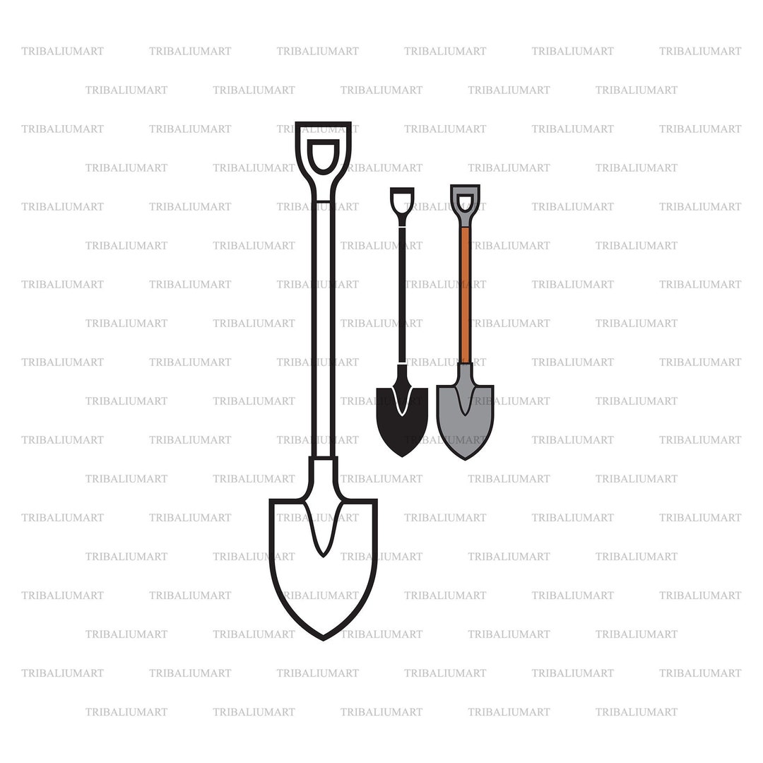 Garden Spade or Shovel. Cut Files for Cricut. Clip Art Silhouette (eps,  Svg, Pdf, Png, Dxf, Jpeg). - Etsy, image size:1080x1080