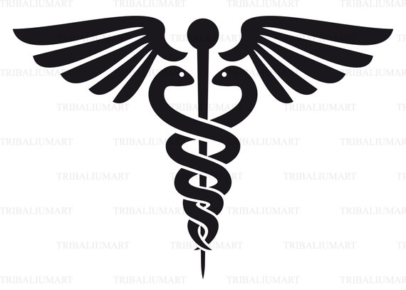 Caduceus Medical Symbol. Cut File for Cricut. Clip Art Silhouette eps, Svg,  Pdf, Png, Dxf, Jpeg. - Etsy