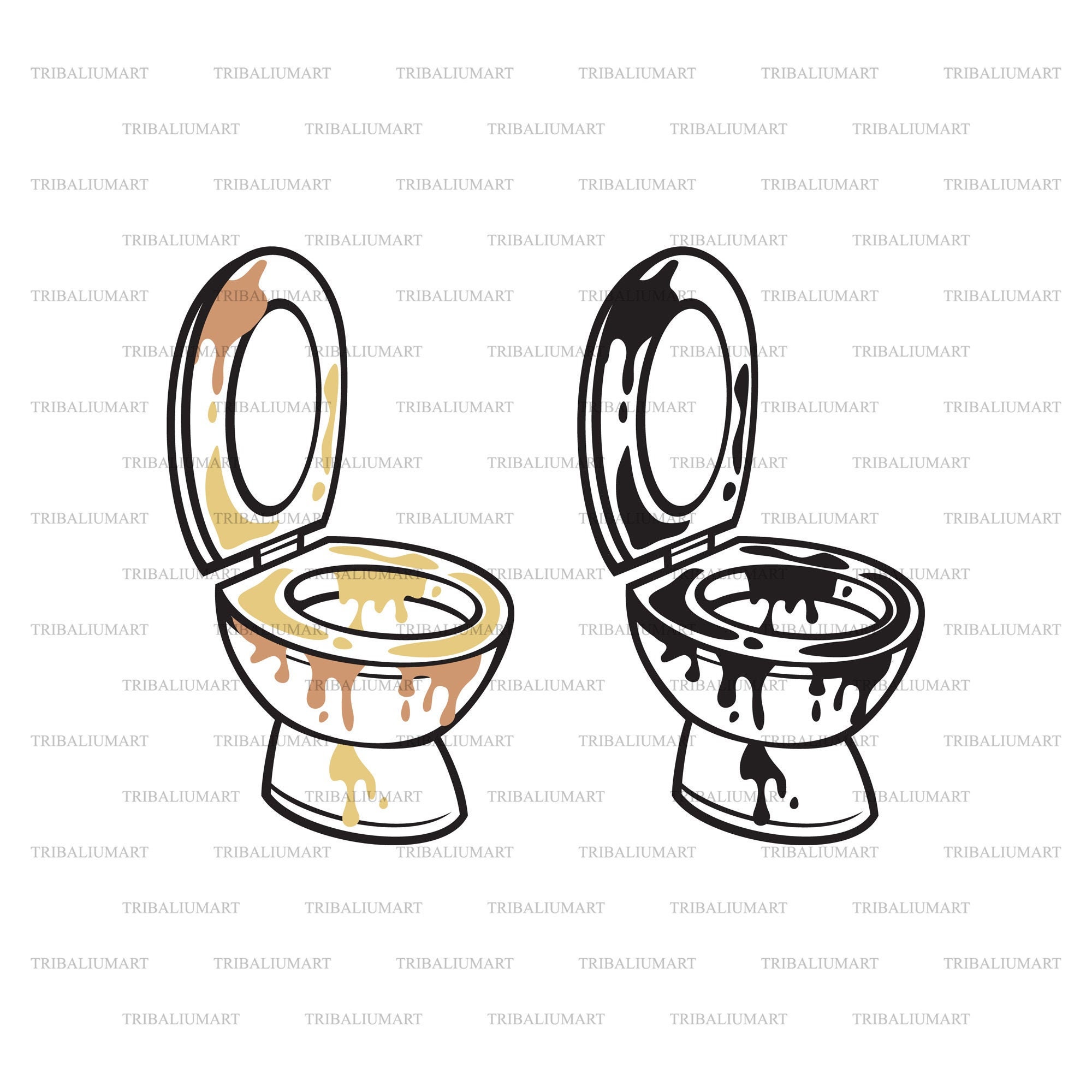 Dirty Toilet Bowl. Cut Files for Cricut. Clip Art eps Svg Etsy Australia