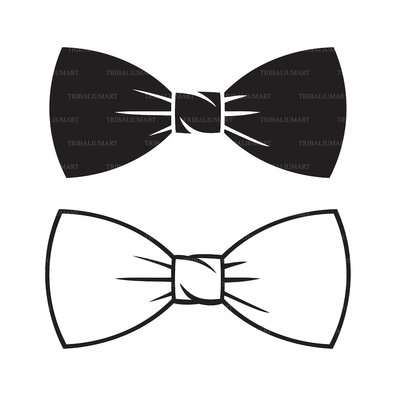Bow tie. Cut files for Cricut. Clip Art silhouettes eps svg Etsy