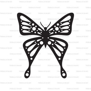 papillon. Couper des fichiers pour Cricut, silhouettes clip art (EPS, SVG, PDF, png, DXF, JPEG).