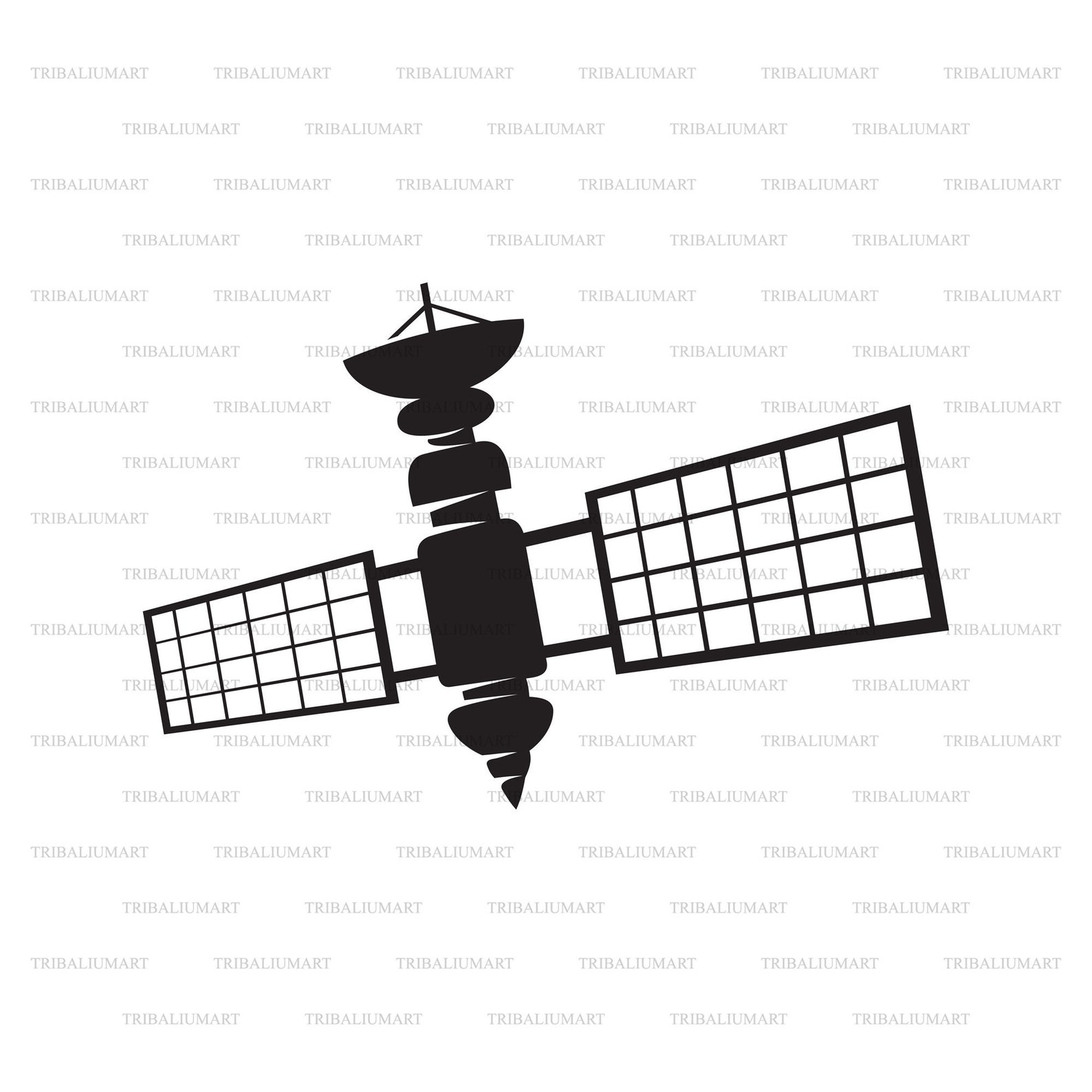 Satellite Silhouette. Cut Files for Cricut. Clip Art Etsy