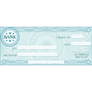Blank Check (Business Chek-Design). Pdf, jpeg, eps, png.