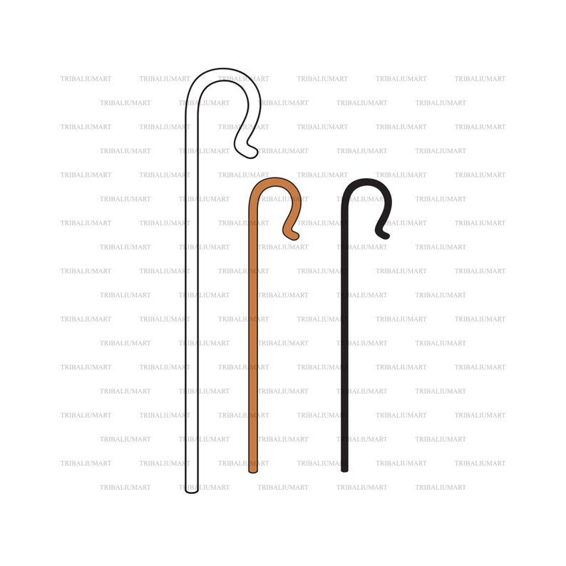 Shepherd Crook hook. Cut Files for Cricut. Clip Art eps Etsy UK
