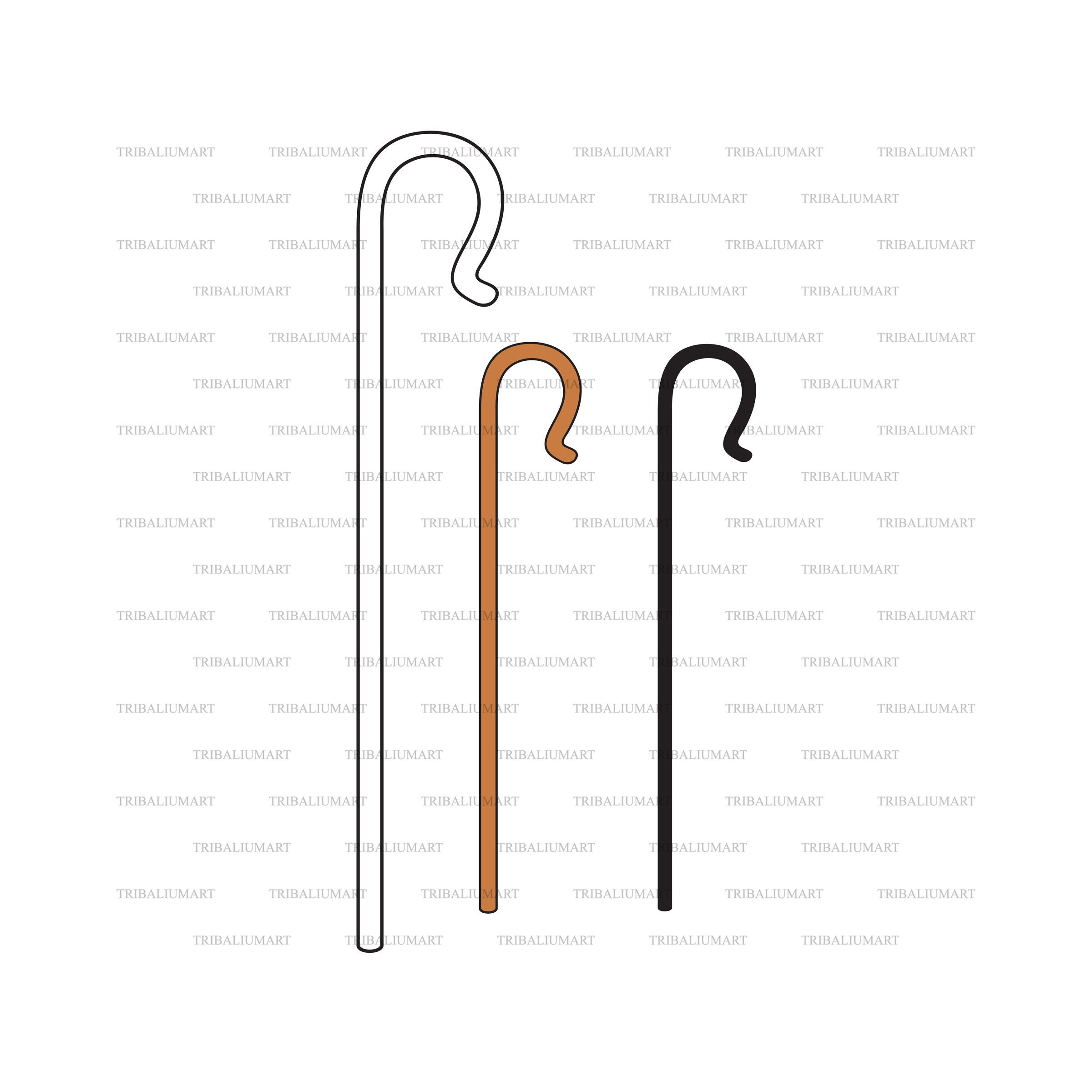 Shepherd Crook hook. Cut Files for Cricut. Clip Art eps Etsy