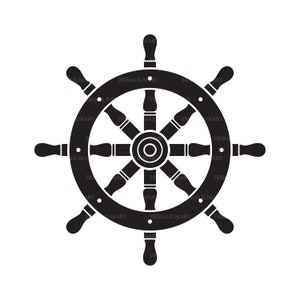 Rudder icon. Cut files for Cricut. Clip Art silhouette (eps, svg, pdf, png, dxf, jpeg).