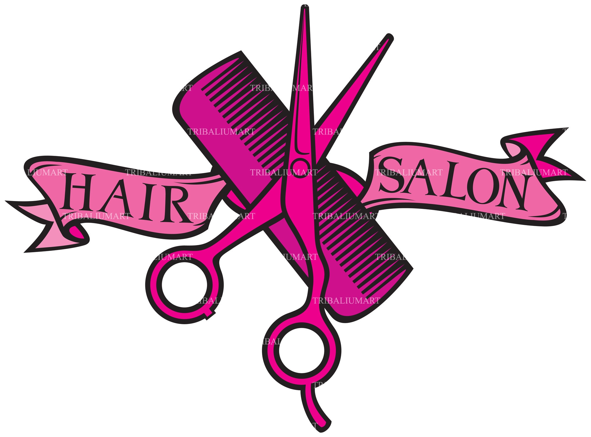 Haircut or hair salon symbol. Cut file for Cricut. Clip Art | Etsy