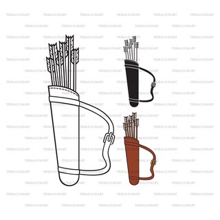 Faretra Da Tiro Con L'arco, Faretra Da Cintura, Faretra In Pelle