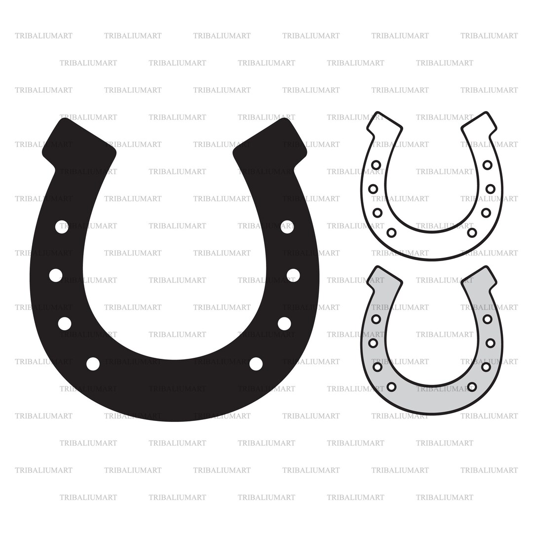 Horseshoe. Cut Files for Cricut. Clip Art Silhouette eps, Svg, Pdf, Png, Dxf, Jpeg. Etsy
