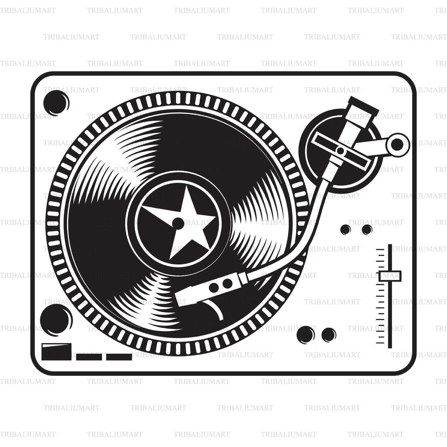 DJ Music Turntable Mixer. Cut Files for Cricut. Clip Art eps Etsy