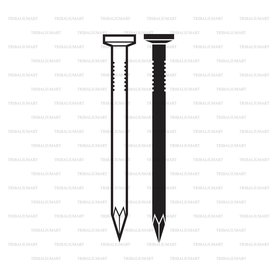 Metal nail. Cut files for Cricut. Clip Art eps svg pdf Etsy