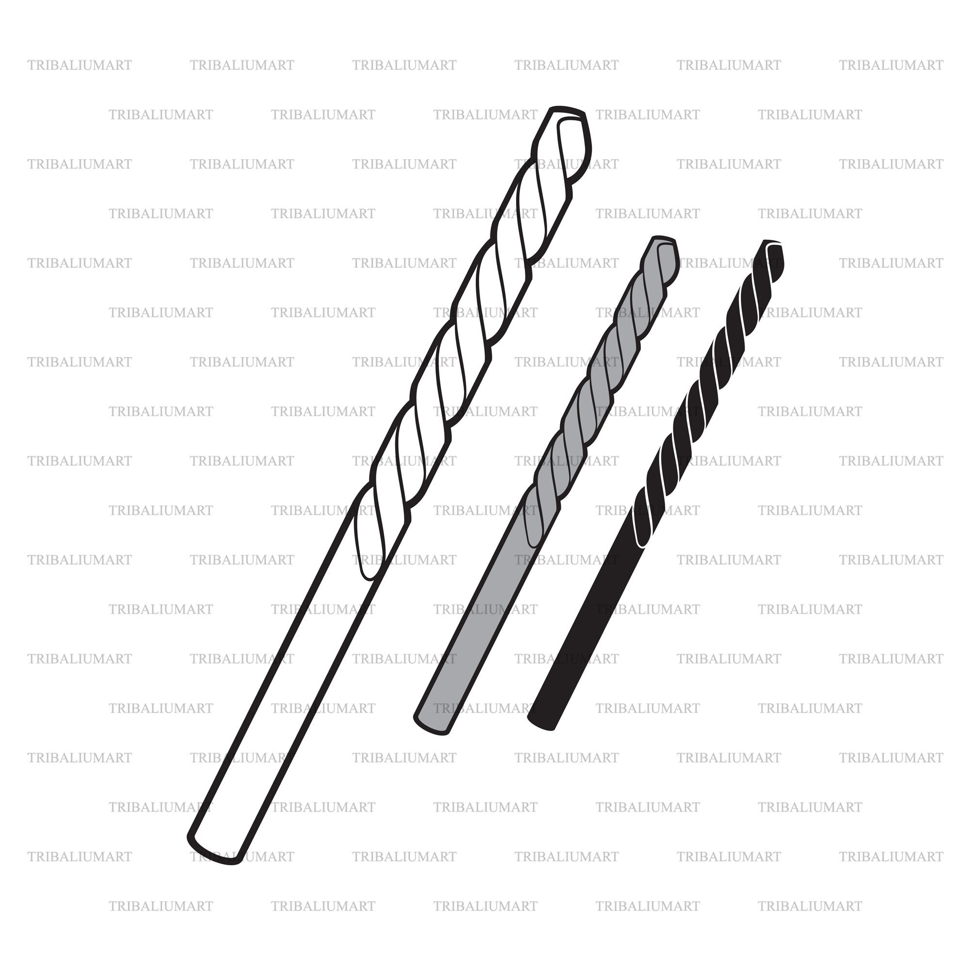 Drill Bit. Cut Files for Cricut. Clip Art Silhouettes eps Etsy Canada