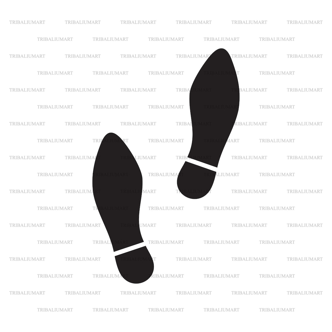 Shoe Print. Cut Files for Cricut. Clip Art Silhouettes (eps, Svg, Pdf ...