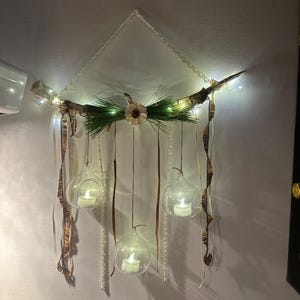 Handmade unique driftwood wall hanging