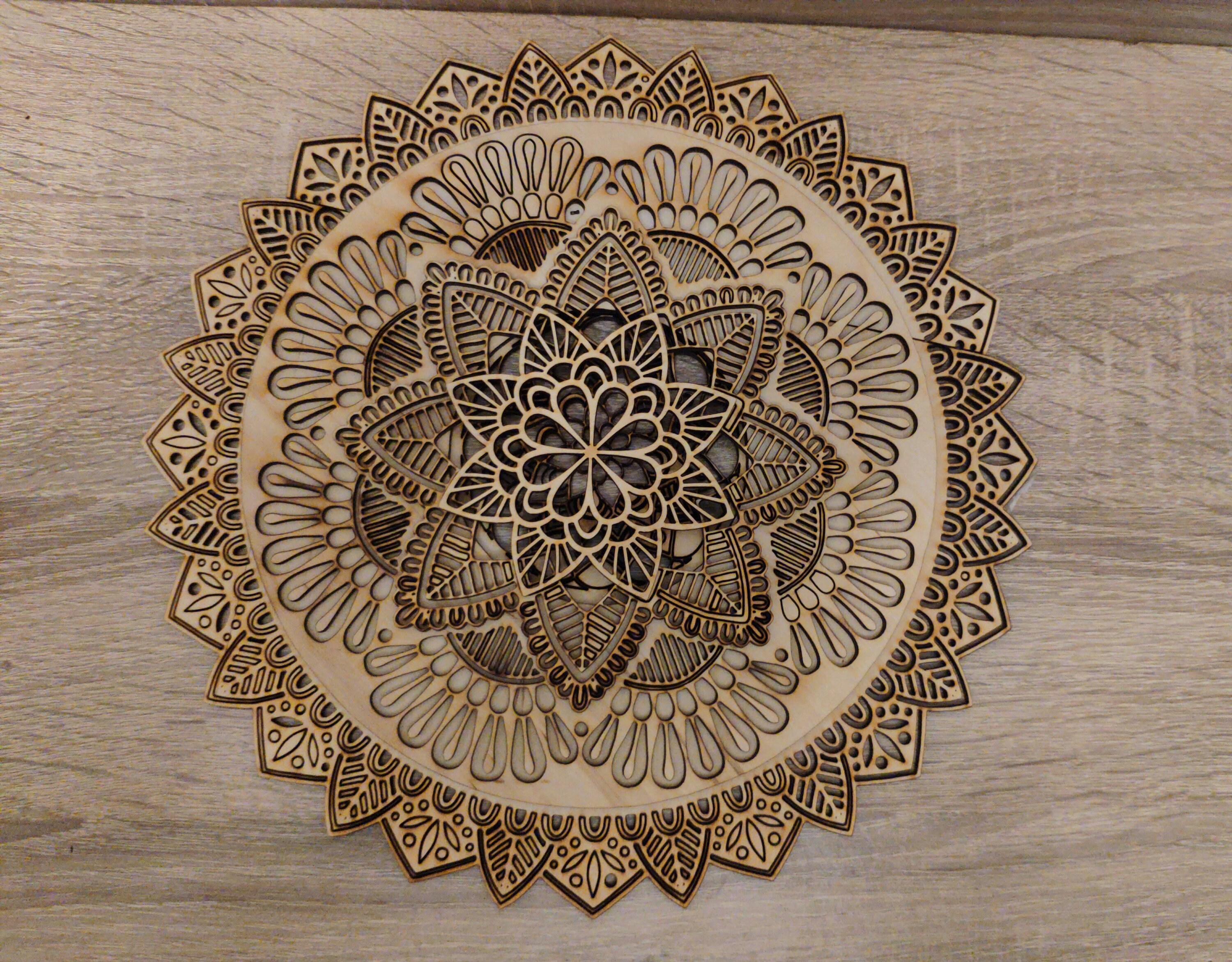 Mandala Wood Décor Living Room Wall Art Wood Wall Art Boho Etsy