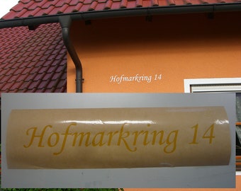 Stencil street name house number - painting stencil - facade stencil - adhesive stencil