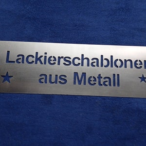 Lackierschablone Sprühschablone Malerschablone wiederverwendbar aus Aluminium personalisiert Bild 1