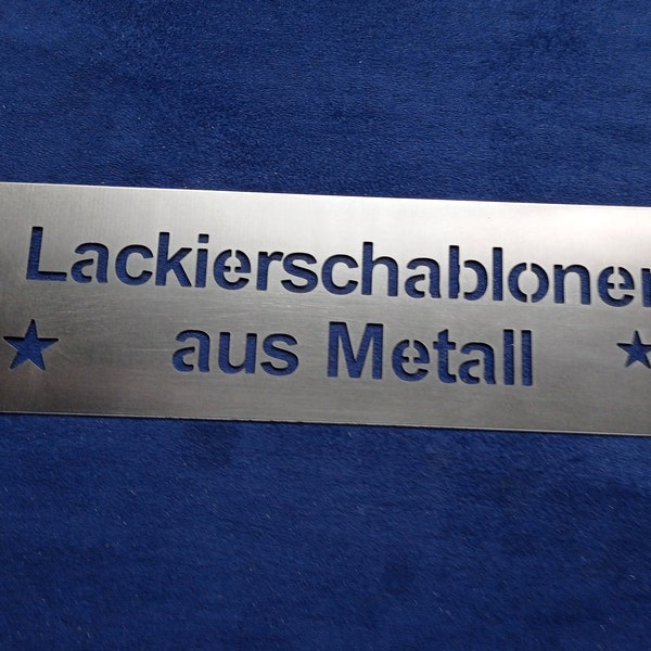 Lackierschablone - Sprühschablone - Malerschablone - wiederverwendbar aus Aluminium personalisiert