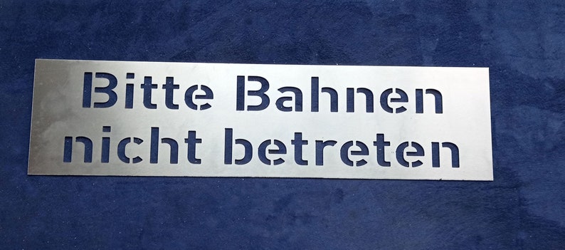 Lackierschablone Sprühschablone Malerschablone wiederverwendbar aus Aluminium personalisiert Bild 10