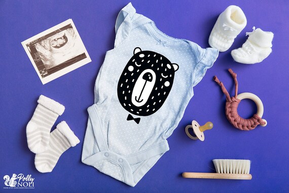 Bear Face Svg Bear Clipart Baby Boy Svg Cut File Cute Bear Svg Etsy