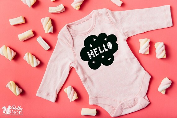 Download Hello Svg Cut Files Newborn Svg Baby Boy Girl Onesie Svg Hello Etsy
