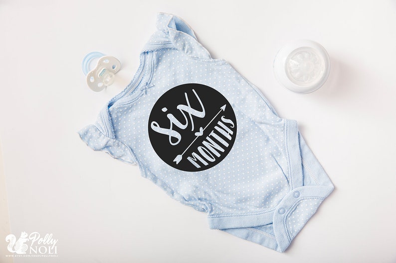 Download Six Months Svg Half Birthday Svg Baby Onesie Svg Baby Month | Etsy