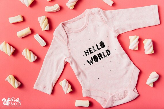 Download Newborn Svg For Onesie Hello World Svg Cut Files Cricut Etsy