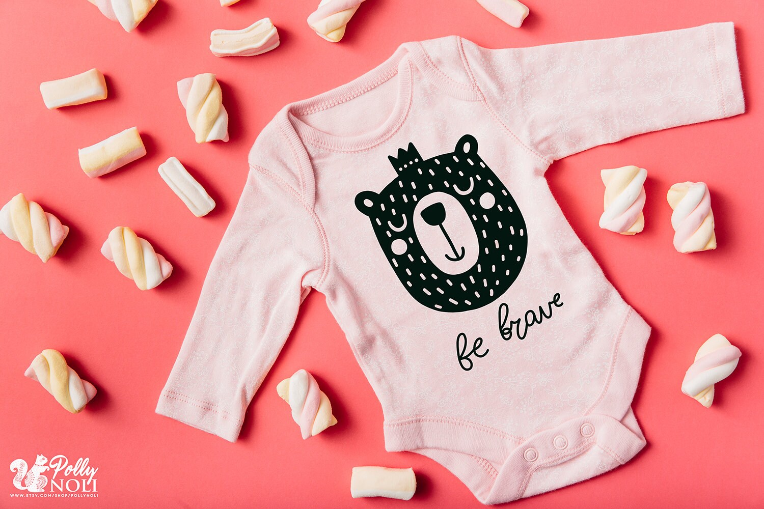Download Baby Boy Onesie Svg File Be Brave Svg Cute Bear Animal ...