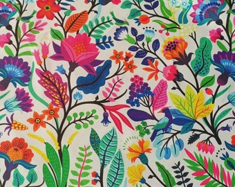 Floral colorful fabric by the yard for upholstery, curtain, home textile , chair sofa lamp shades fabric