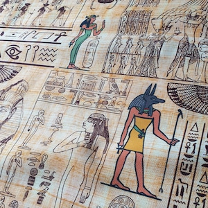 Egypt papyrus print fabric -  ancient classic Egypt traditional pattern fabric - egyptian pharaoh, egypt upholstery