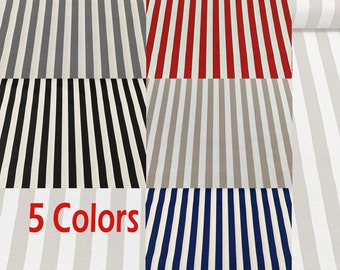 outdoor canvas fabric striped Cotton Duck Canvas Fabric by the yard Blue Striped Cotton Canvas Fabric indoor